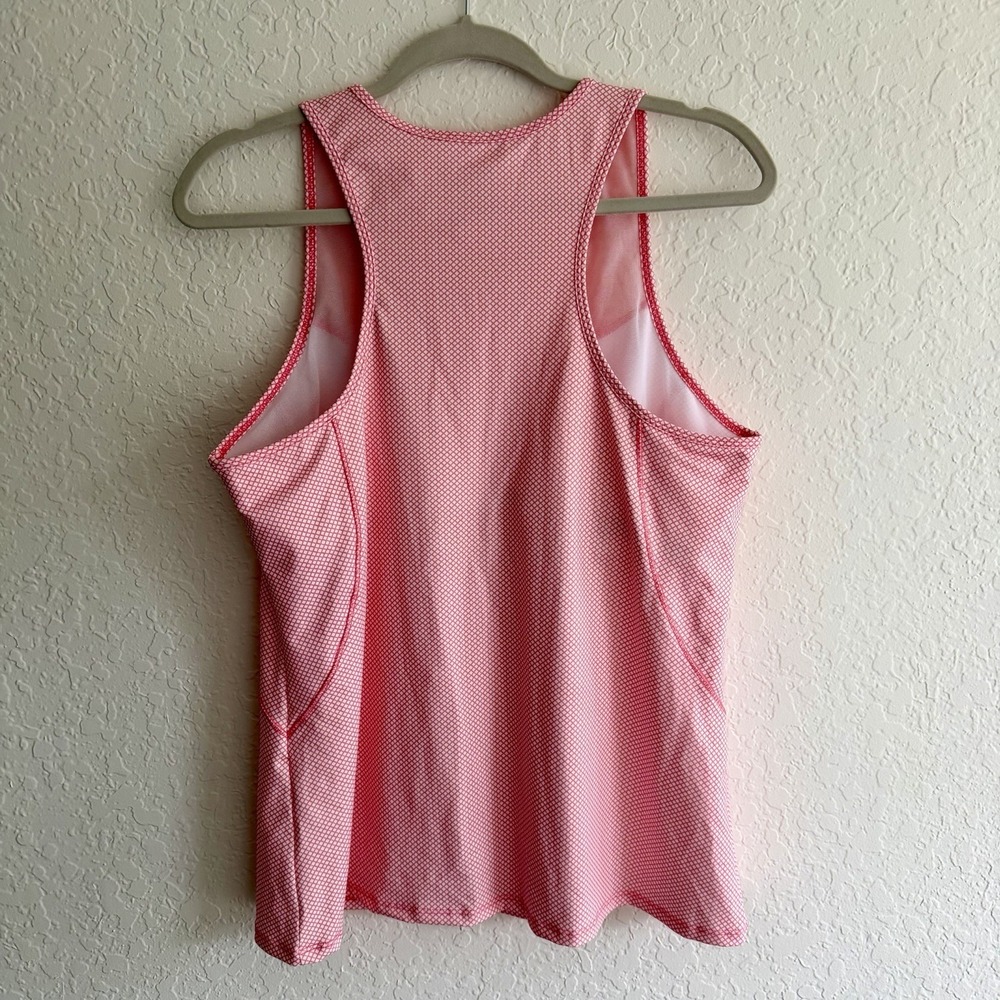Lucky in Love Pink Mesh Panel Athletic Tank Top - Picture 4 of 9